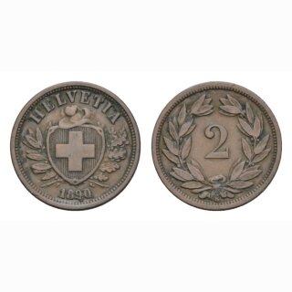 2 Rappen 1890 B Schweiz
