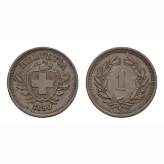 1 Rappen 1890 B Schweiz